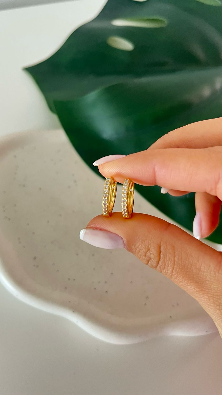 Argola 1 Fileira Cristal