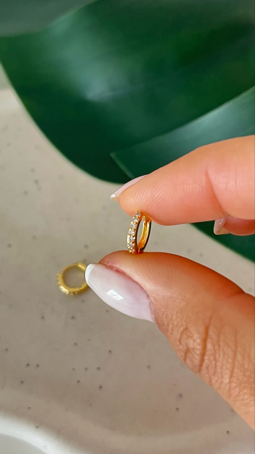 Argola 1 Fileira Cristal Pequena