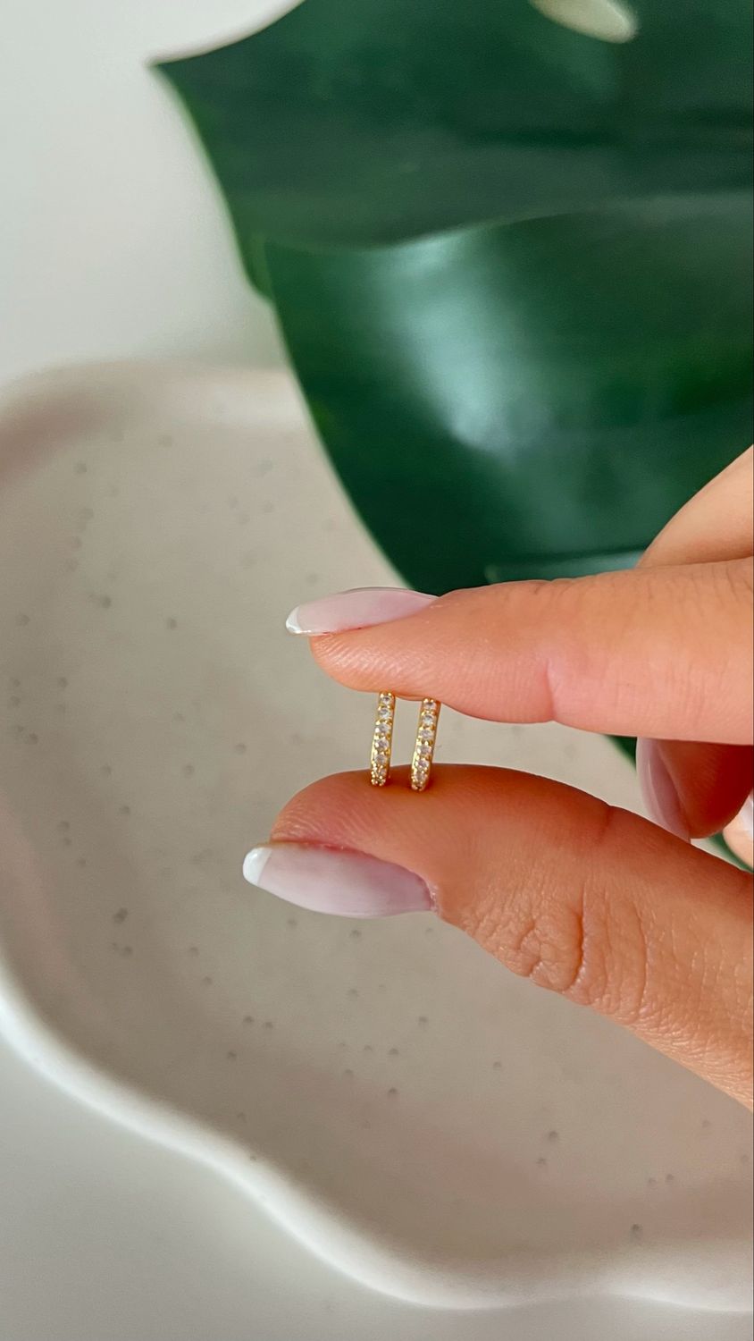 Argola 1 Fileira Cristal Mini