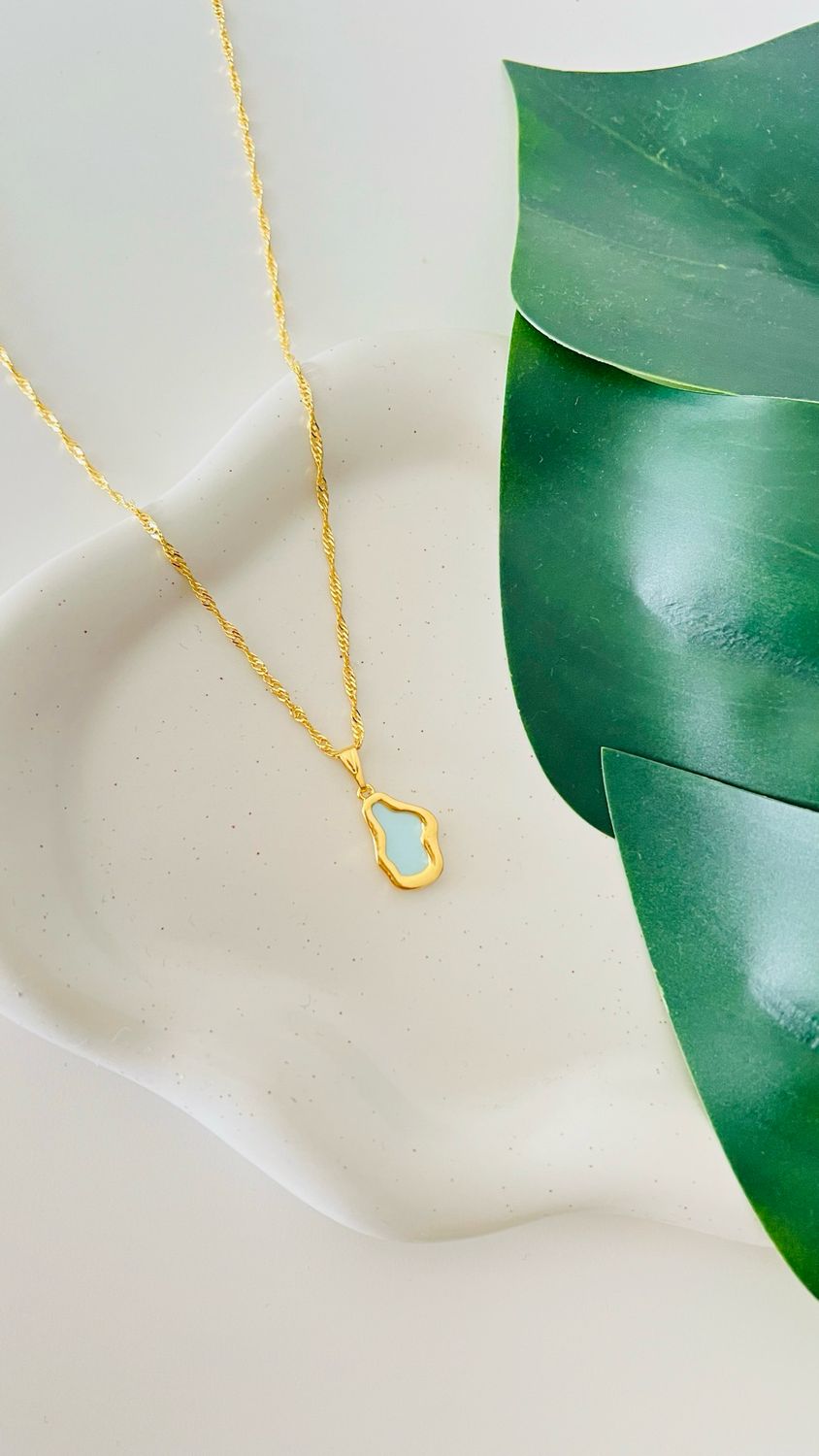 Colar Madrepérola Turquesa