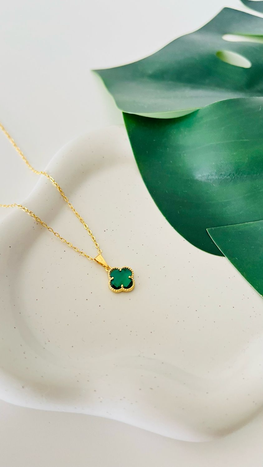 Colar Flor Turmalina Cristal Delicada