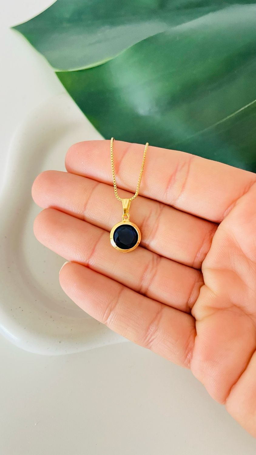 Colar Ponto de Luz Safira