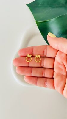 Brinco Arco Coração Trabalhado