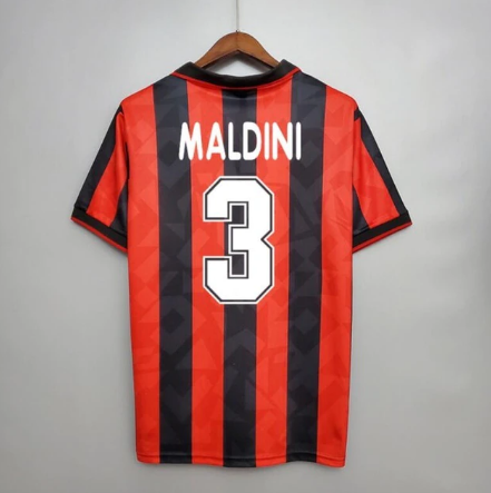 1992-93 AC Milan Home Shirt Maldini