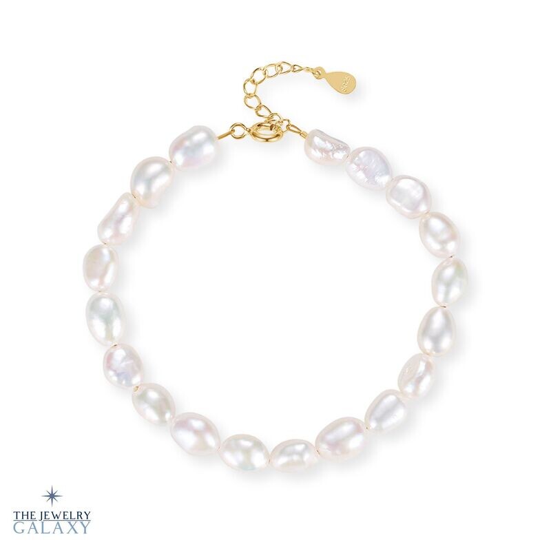 Maia Zoetwater Parelarmband S925 Zilver 18K Goldplated