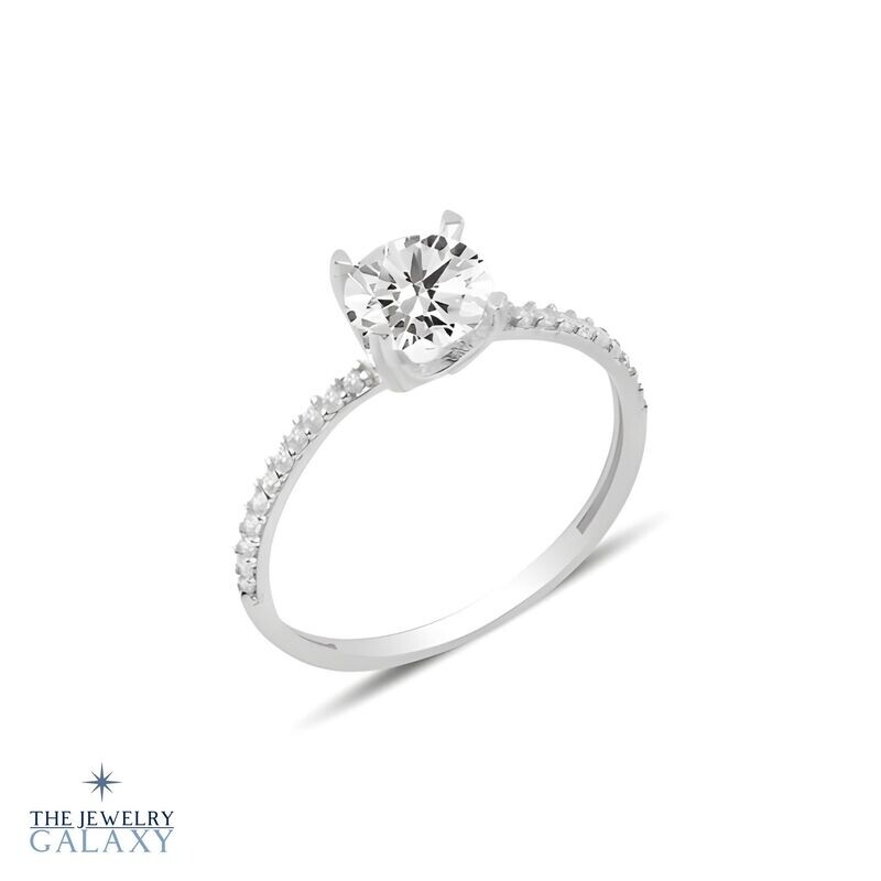 Naos Zilveren Ring met zirkonia - S925 Sterling Zilver S925