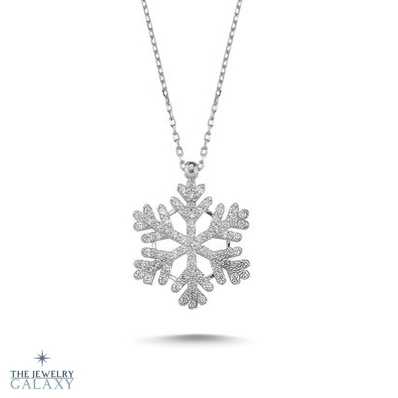 Norma Sneeuwvlok ketting - S925 Sterling Zilver