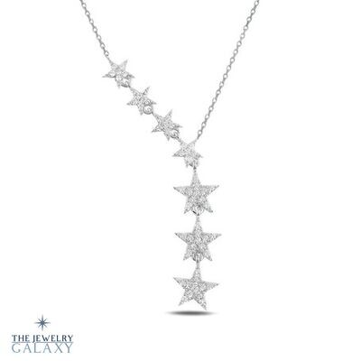 Bellatrix Vallende Sterren ketting - S925 Sterling Zilver Zirkonia