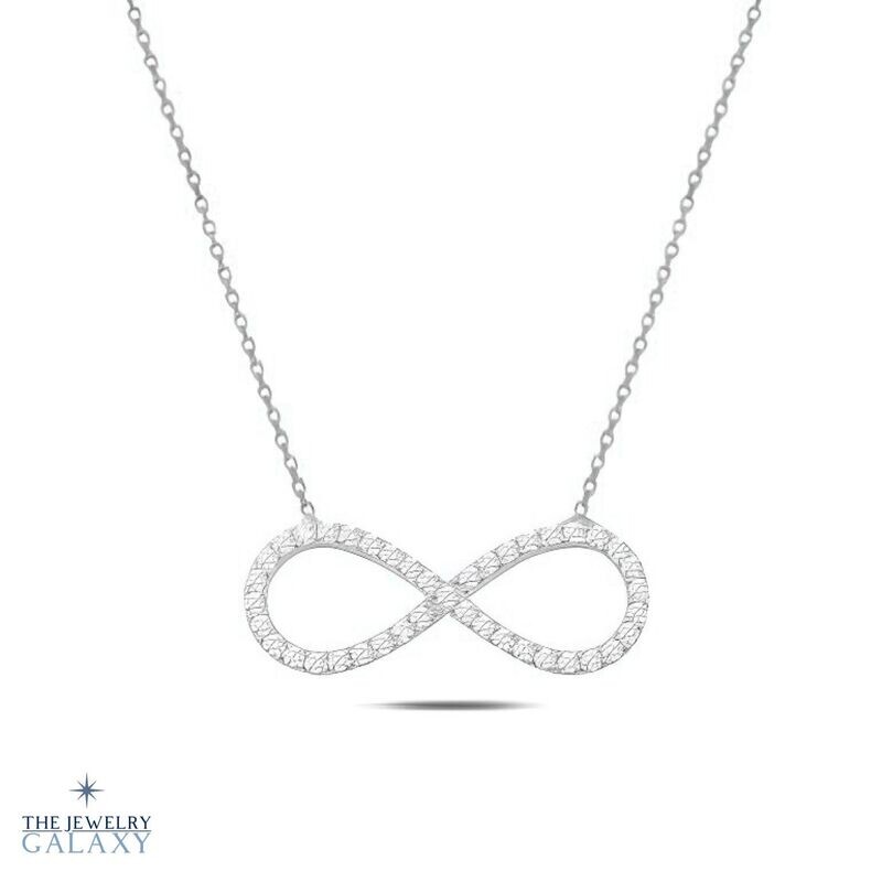 Gemma Infinity ketting - S925 Sterling Zilver Zirkonia