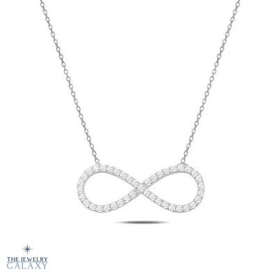 Gemma Infinity ketting - S925 Sterling Zilver Zirkonia