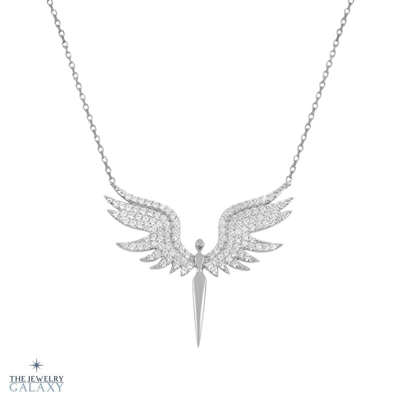Angel Wings Engel ketting - S925 Sterling Zilver