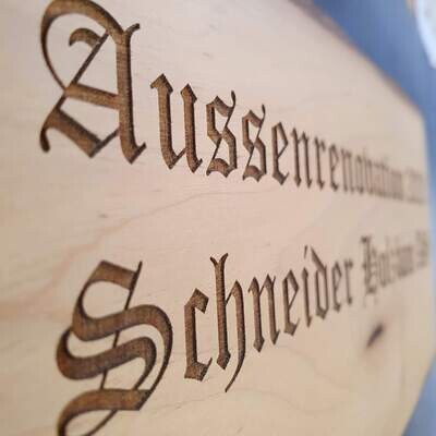 Lasergravur nur Text ab Laserformular
