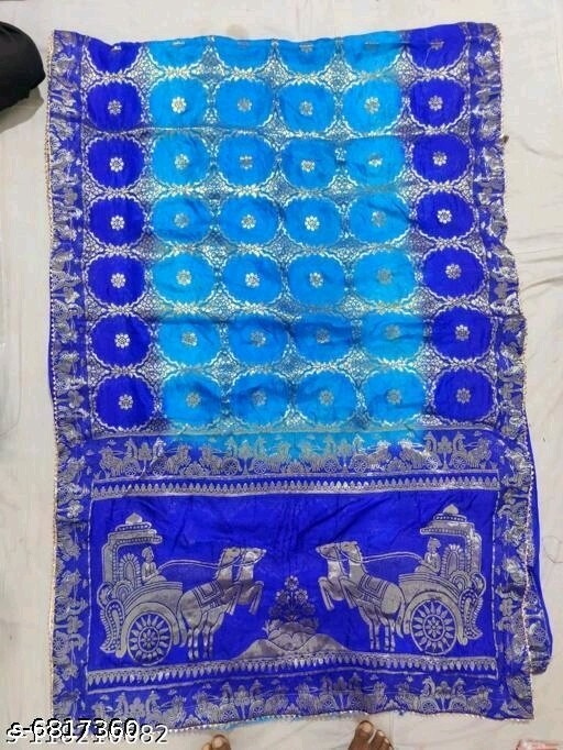 Blue Color Bandhani Rath Saree
