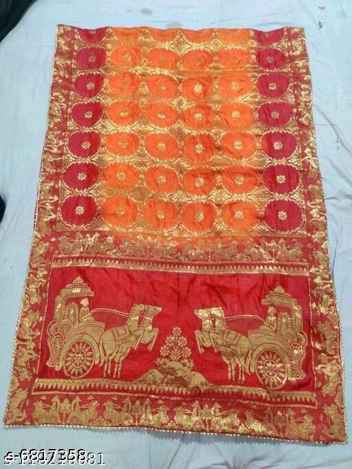 Orange Red Color Bandhani Rath Saree