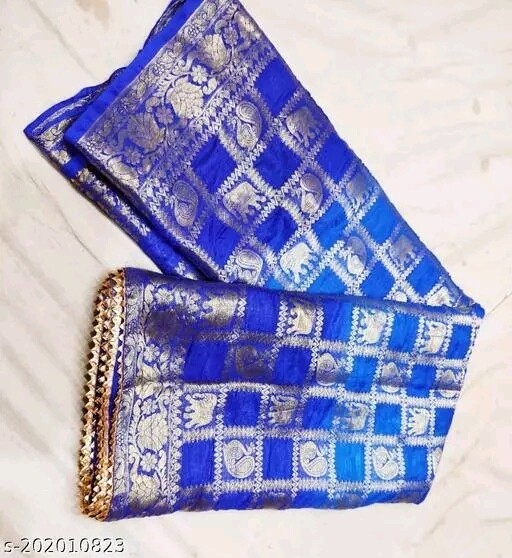 Hathi More Blue Color Designer Bandhani Saree