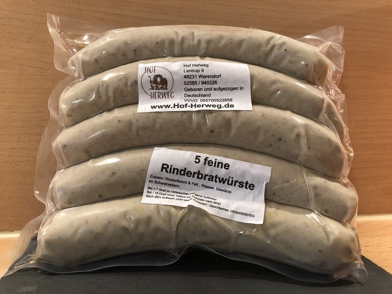 Rinderbratwurst fein