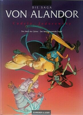 Cadelo: »Die Saga von Alandor« (HC, Schreiber & Leser, 1. Aufl. 1996) Z. 1+