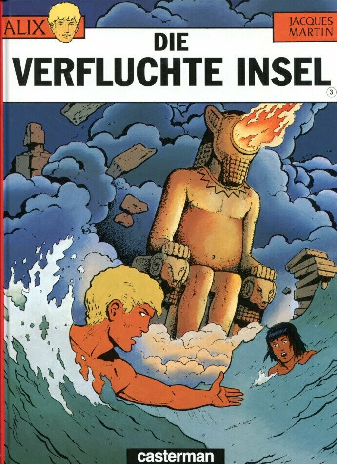 Alix 3 »Die verfluchte Insel« (HC, Casterman, 1. Auflage 1998) Z. 1+