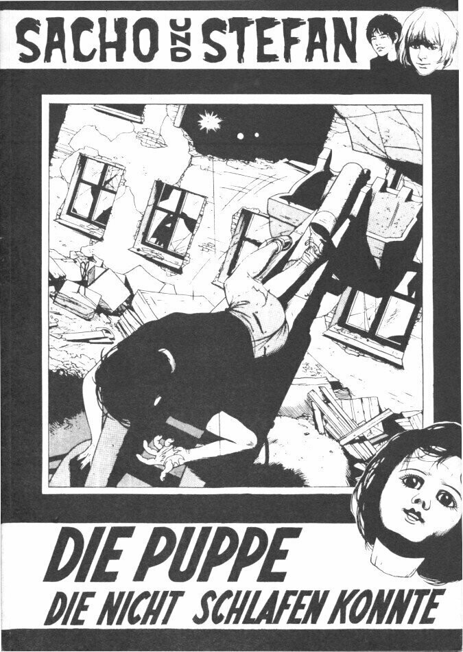 Sacho und Stefan 1 »Die Puppe, die nicht schlafen konnte« (Lehner & Knigge 1977) Z. 1+