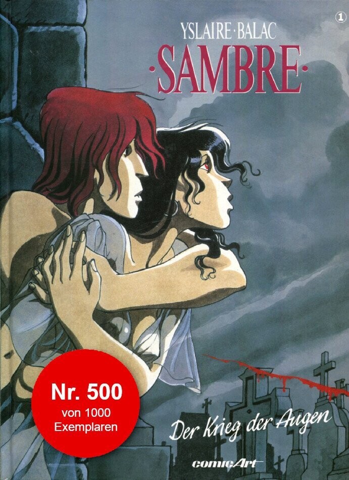 Sambre 1 »Der Krieg der Augen« (limit. HC, Carlsen, 1. Auflage 1992) Z. 1+