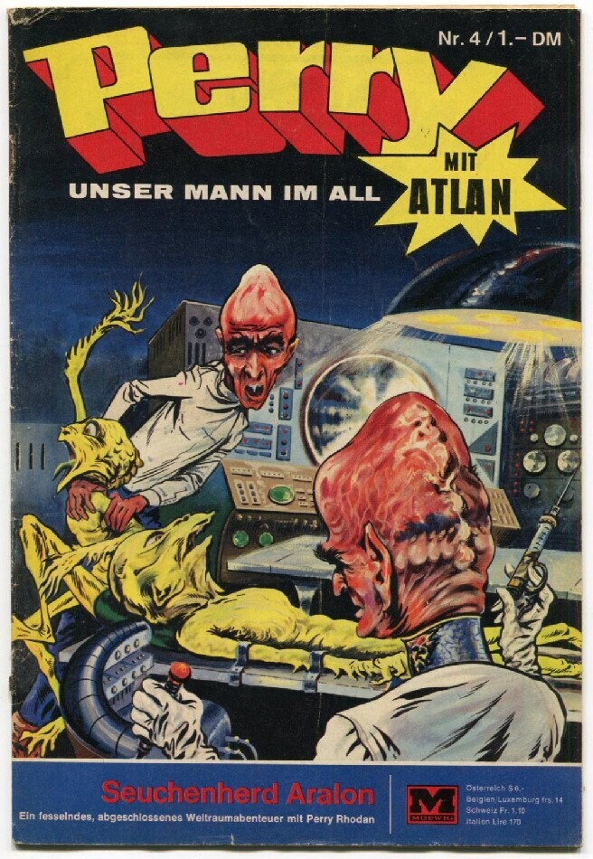 Perry 4 »Seuchenherd Aralon« (mit Sammelecke, Moewig 1968) Z. 2