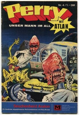 Perry 4 »Seuchenherd Aralon« (mit Sammelecke, Moewig 1968) Z. 2