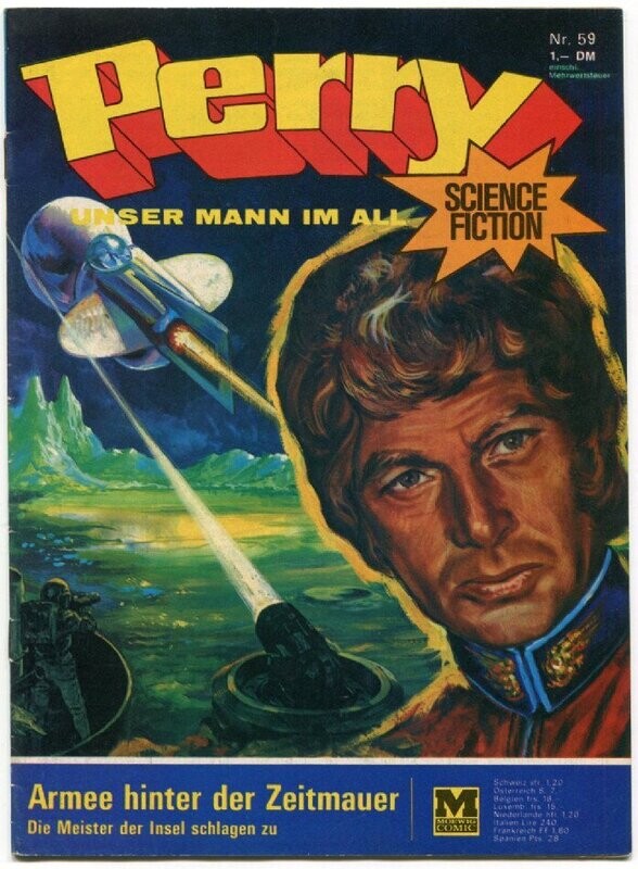 Perry 59 »Armee hinter der Zeitmauer« (Moewig 1972) Z. 1+