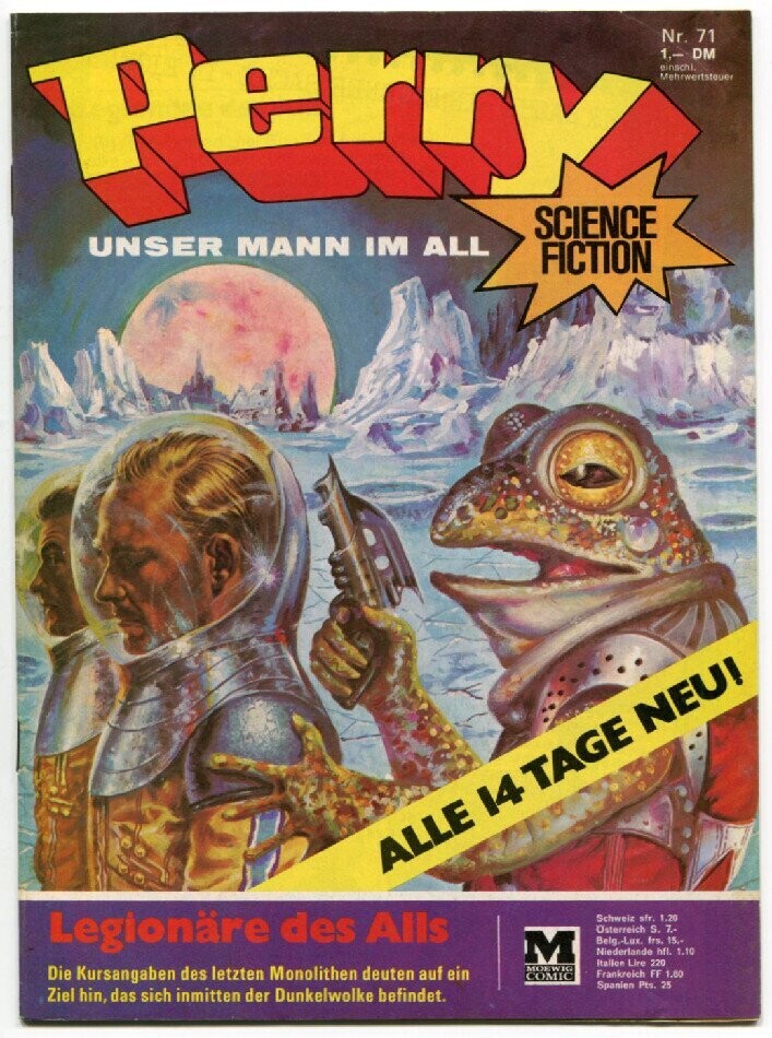 Perry 71 »Legionäre des Alls« (Moewig 1973) Z. 1+