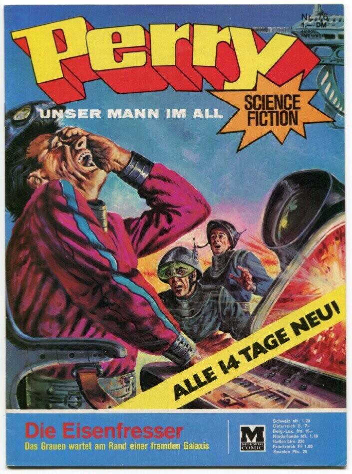 Perry 76 »Die Eisenfresser« (Moewig 1973) Z. 0-1