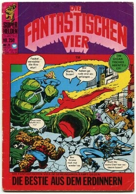 Hit Comics 250 »Die Fantastischen Vier: Die Bestie aus dem Erdinnern« (bsv 1973) Z. 2