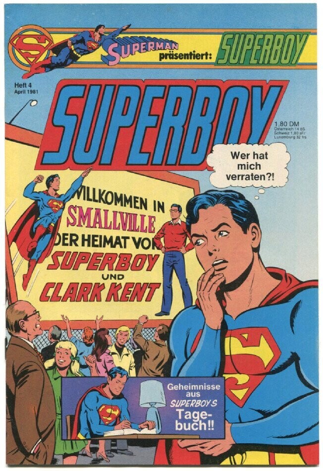 Superboy 4/81 »Clark Kent – Held wider Willen!« (mit Sammelecke, Ehapa 1981) Z. 1+