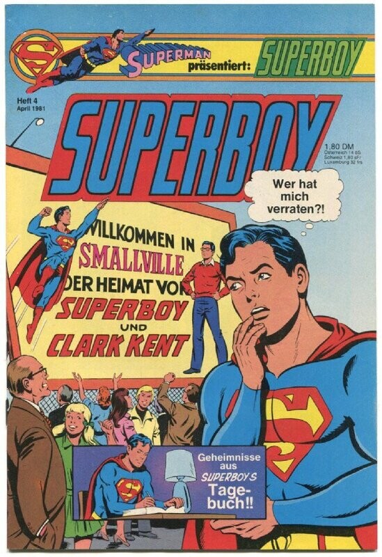 Superboy 4/81 »Clark Kent – Held wider Willen!« (mit Sammelecke, Ehapa 1981) Z. 1+