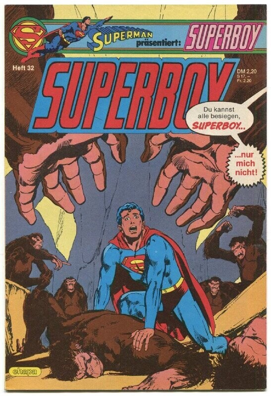 Superboy 32 »Das Reich des Super-Affen!« (mit Sammelecke, Ehapa 1985) Z. 1+