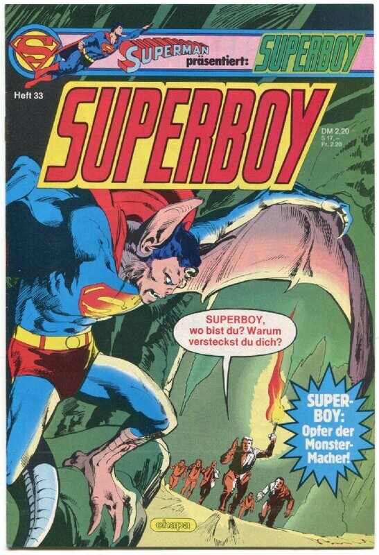 Superboy 33 »Der Monster-Macher!« (mit Sammelecke, Ehapa 1985) Z. 1+