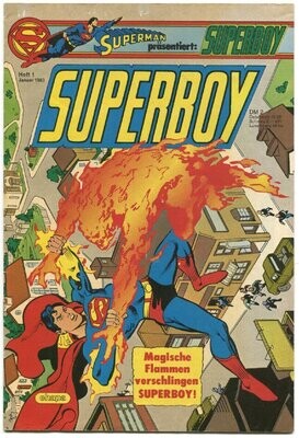 Superboy 1/83 »Der Fluch der Kristallkugel« (mit Sammelecke, Ehapa 1983) Z. 1-2