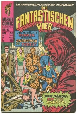 Die Fantastischen Vier 92 »Der verrückte Denker und seine Todesandroiden!« (Williams 1977) Z. 1