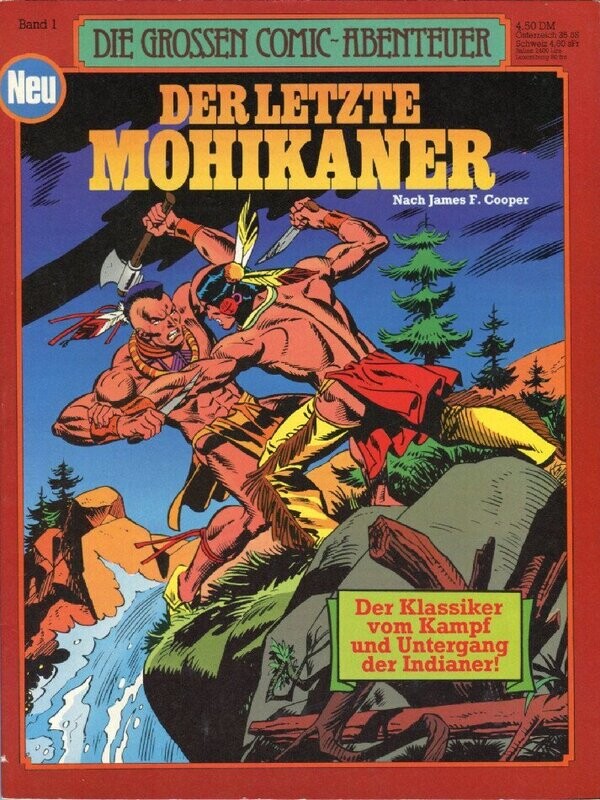 James Fenimore Cooper: »Der letzte Mohikaner« (Große Comic-Abenteuer 1, Ehapa 1981) Z. 1