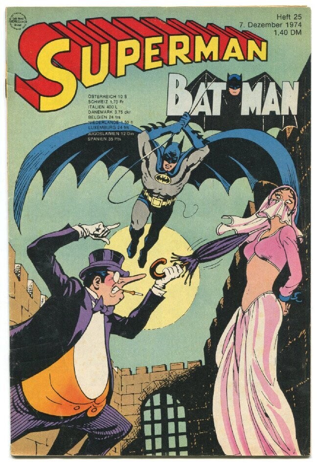 Superman 25/74 »Heil, Kaiser Pinguin!« (mit Sammelecke, Ehapa 1974) Z. 1-2