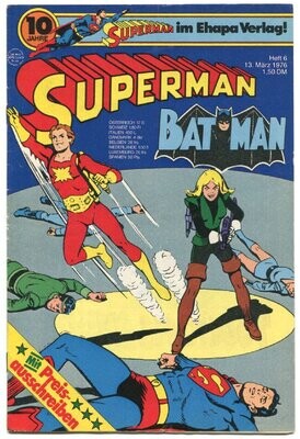 Superman 6/76 »Tödliches Mikro-Monster« (mit Sammelecke, Ehapa 1976) Z. 1-2
