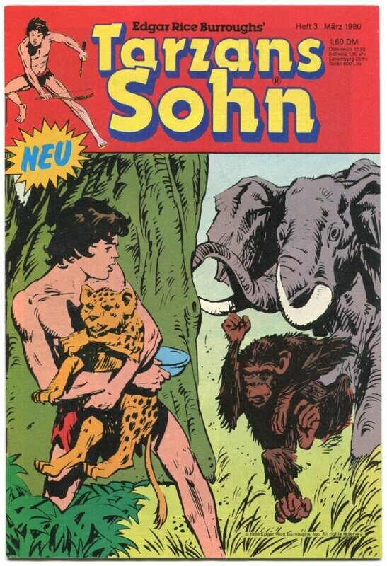 Tarzans Sohn 3/80 »Das Junge der Kanga« (mit Sammelecken, Ehapa 1980) Z. 1