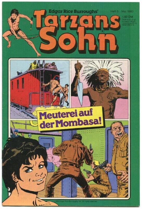 Tarzans Sohn 5/80 »Meuterei auf der Mombasa!« (mit Sammelecke, Ehapa 1980) Z. 1+