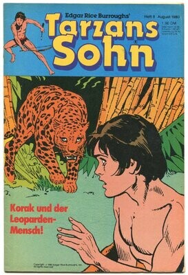 Tarzans Sohn 8/80 »Der Leoparden-Junge« (Ehapa 1980) Z. 1-2
