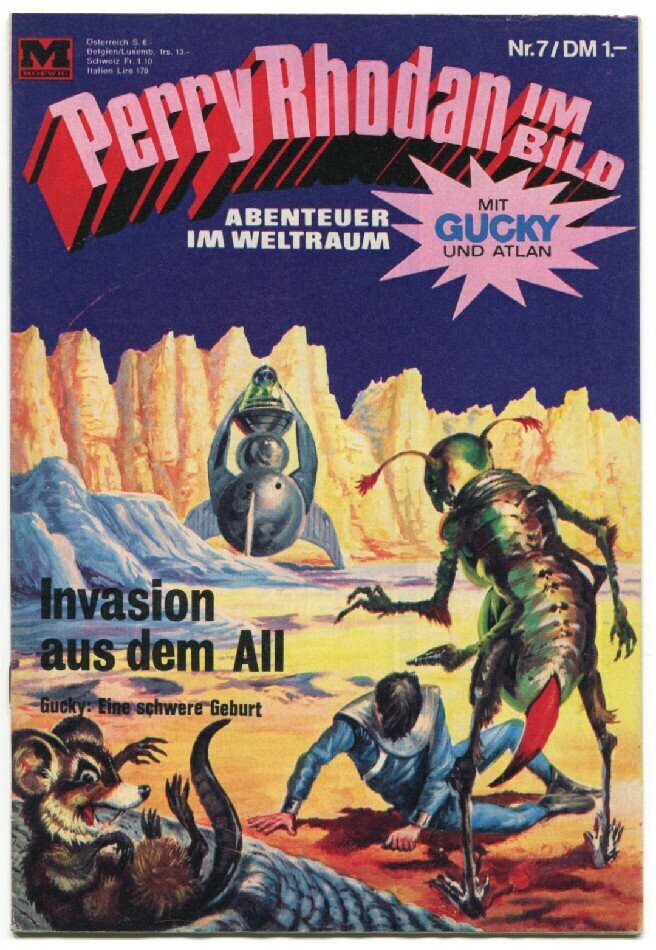 Perry Rhodan im Bild 7 »Invasion aus dem All« (Moewig 1967) Zust. 1+