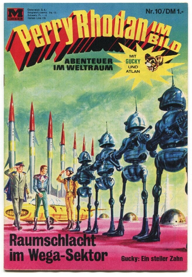 Perry Rhodan im Bild 10 »Raumschlacht im Wega-Sektor« (Moewig 1968) Zustand 1+
