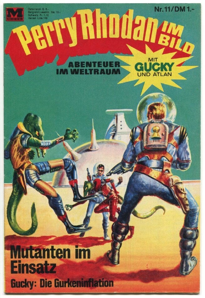 Perry Rhodan im Bild 11 »Mutanten im Einsatz« (Moewig 1968) Z. 1+