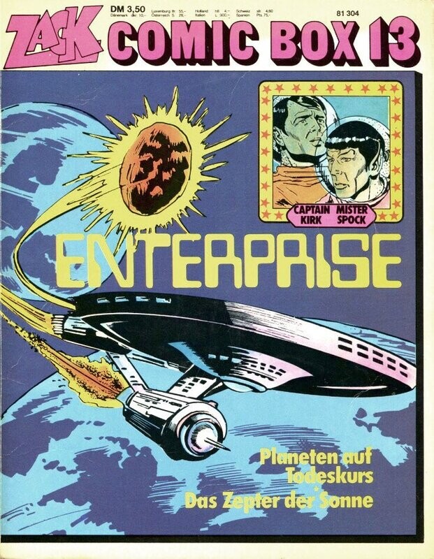 Enterprise (2) »Planeten auf Todeskurs« (Zack Comic Box 13, Koralle 1974) Z. 2