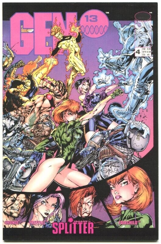 Gen 13 Miniserie 4 (Kioskausgabe, Splitter 1997) Z. 1+