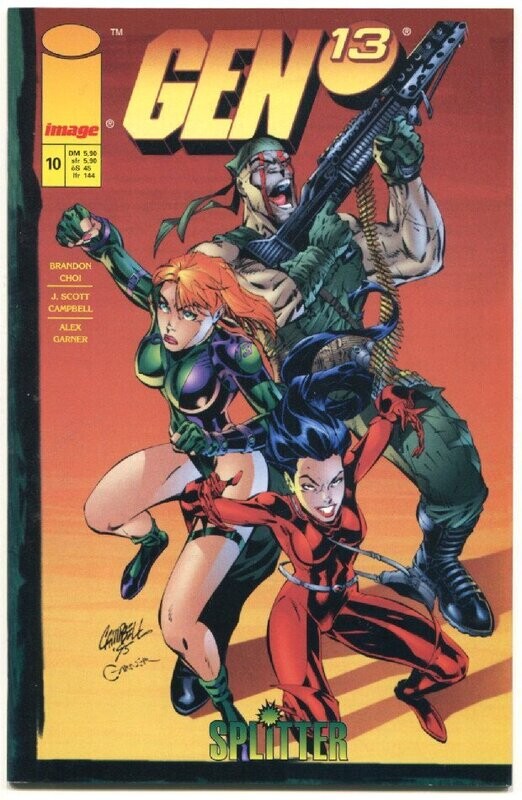 Gen 13 Nr. 10 »Rumble in Gamorra« (Kioskausgabe, Splitter 1998) Z. 0-1