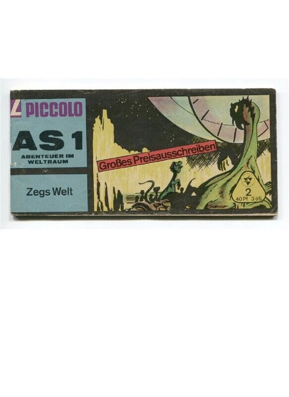AS 1 Nr. 2 »Zegs Welt« (Piccolo inkl. Sammelmarke, Lehning 1968) Z. 1-2