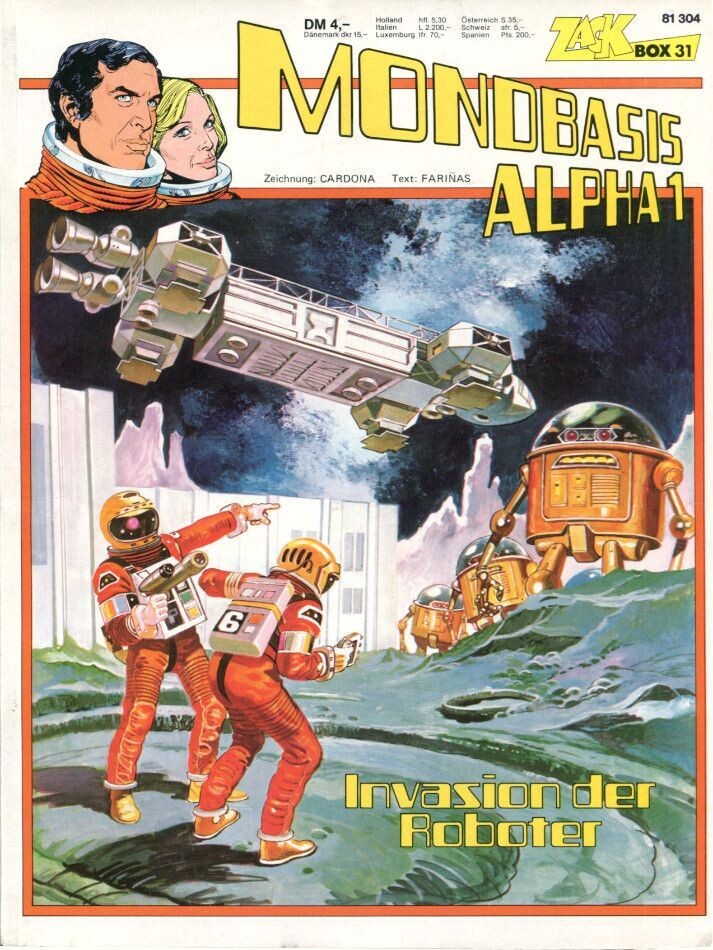 Mondbasis Alpha 1 »Invasion der Roboter« (mit Sammelecke, Zack Box 31, Koralle 1978) Z. 1